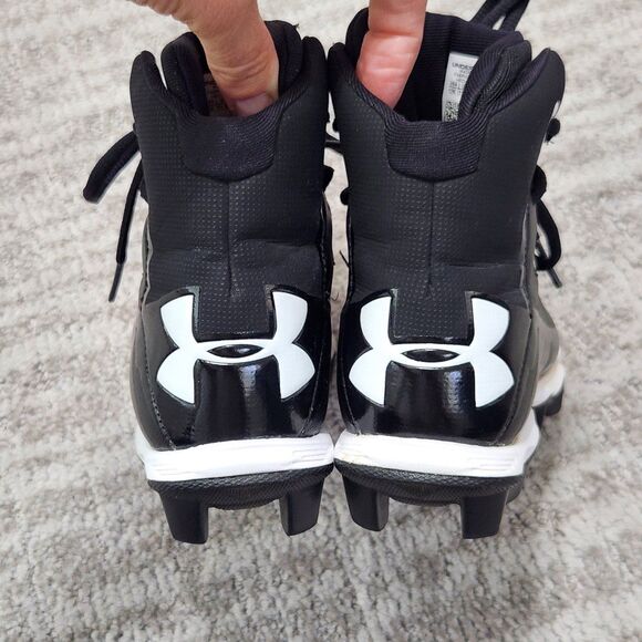 Under Armour Boys Renegade RM Junior Football Cleats black white size 12 child - Picture 7 of 9